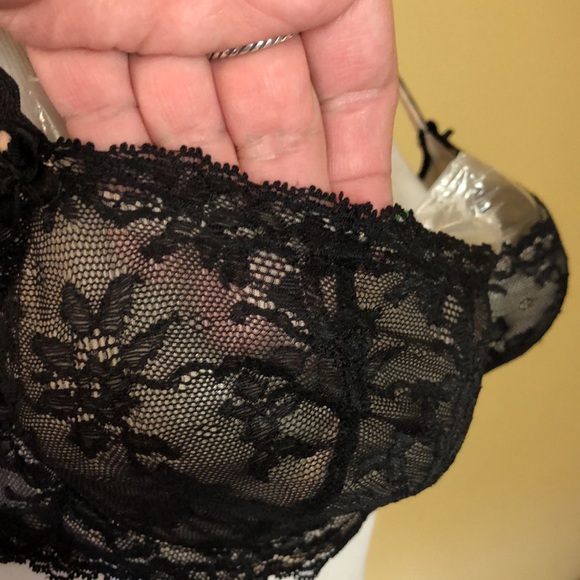 FELINA Size 38C HARLOW Lace Underwire Sexy Romantic Pretty Black & Nude $69 NEW - Picture 14 of 15